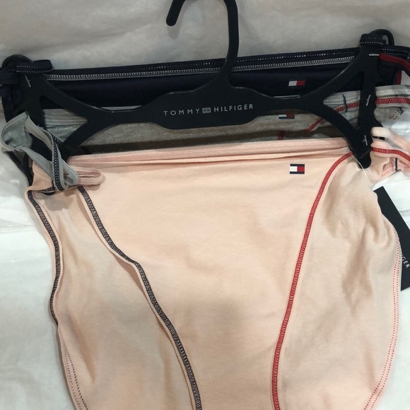 Tommy Hilfiger 3pack contrast stitching cotton double string bikini panties XL‎ - Picture 2 of 13
